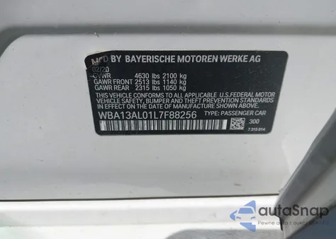 2020 BMW M235I Gran Coupe xDrive z USA, uszkodzony, nr VIN WBA13AL01L7F88256